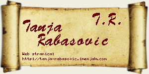 Tanja Rabasović vizit kartica